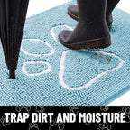 Smiry Dog Door Mat for Muddy Paws, Absorbent Non Slip Dirt Trapper - Image 2