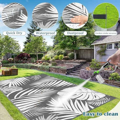 Ogrmar 8x10 FT Reversible Mats, Outdoor Rug - Image 5