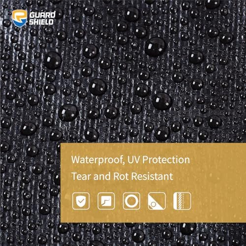 GUARD SHIELD Tarps Heavy Duty Waterproof 20x40 Feet Black Poly Tarp Cover - Image 3