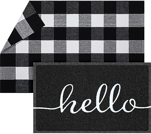 Geelin 2 Pcs Layered Hello Doormat by Geelin