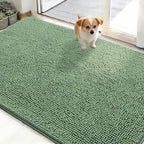 OLANLY Dog Door Mat for Muddy Paws 48x30, Super Absorbent Chenille Mud Mat by OLANLY