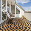 SAND MINE Waterproof Outdoor Rug 4x6 ft, Plastic Straw Area Rug, Large Floor Mat by SANDMIND