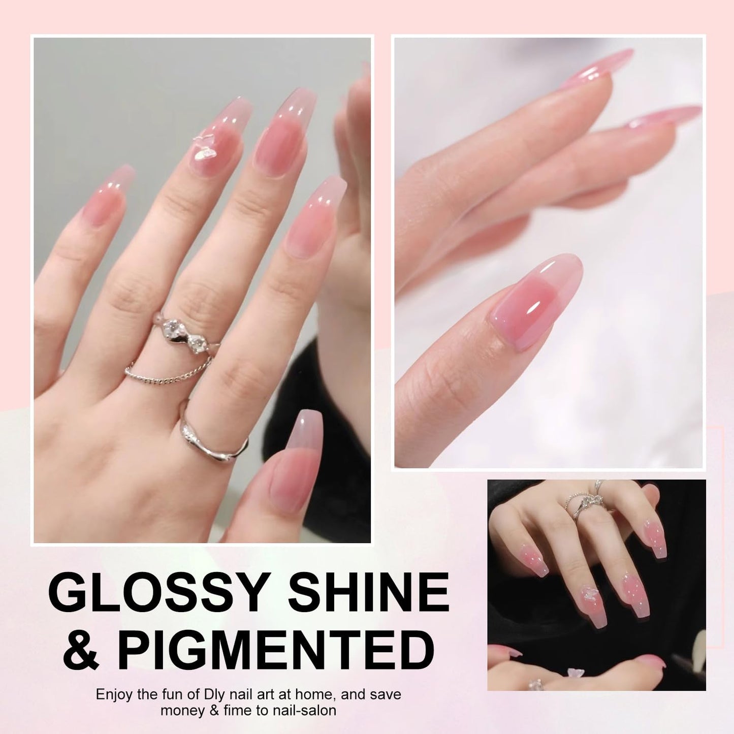 Major Dijit Quick Dry Nail Polish 12ml/0.41fl oz Nude Pink Regular Nail Lacquer Fast Drying & Long Lasting Nail Polish Nail Art Effect for Nail Salon