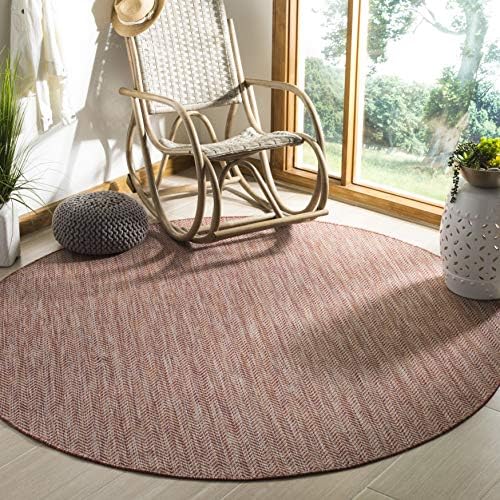 SAFAVIEH Outdoor Round Rug 5'3" by Unknown