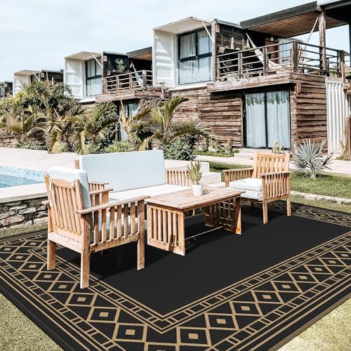 GENIMO Outdoor Rug, Waterproof Plastic Rugs 10'x20' - Image 2