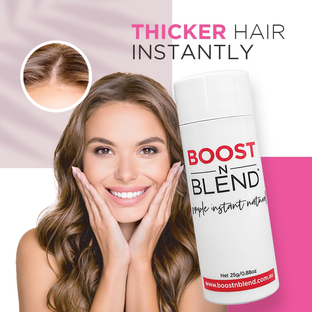 Boost N Blend Scalp Concealer - Hair Volumizer with Fibers for Thinning Hair & Visible Scalp in Women (25g/0.88oz)