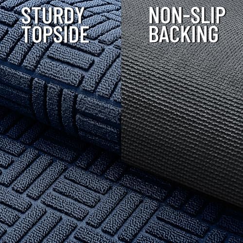 OLANLY Front Door Mat Outside Entrance 47x17, Heavy-Duty Rubber Doormat - Image 4