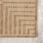 nuLOOM Asha Light Brown Bordered Indoor/Outdoor Area Rug - Image 4