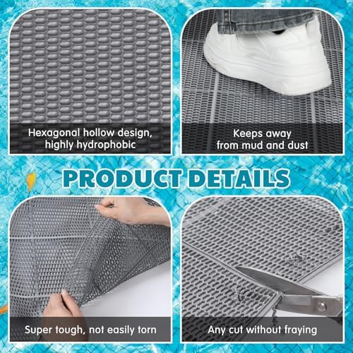 Tondiamo Pool Mats Non Slip Drainage Floor Pool Deck Mats, 4X 10 Ft - Image 3