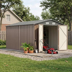 Devoko 8x12 FT Outdoor Storage Shed, Metal Tool Shed by DEVOKO