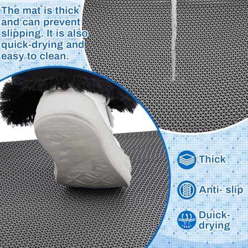 Tinideya 1.3x16.4 ft Non‑Slip Pool Drainage Floor Mat, Commercial & Indoor Wet - Image 4
