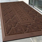 FRAMICS Front Door Mat Outside Entrance, Rubber Door Mats Welcome 24"x36" by FRAMICS