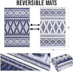 OLANLY Outdoor Rug 5x8 ft Waterproof Reversible Boho Mat - Image 2