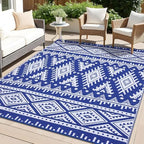 OLANLY Outdoor Rug 10x14 ft Waterproof Reversible Boho Mat by OLANLY
