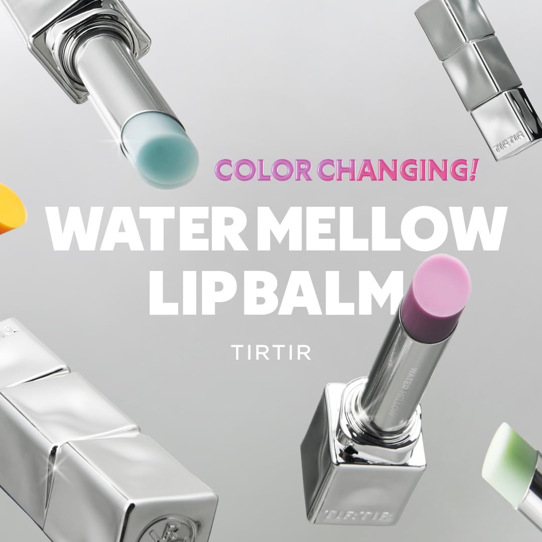 TIRTIR Water Mellow Lip Balm, 04 Greeny Apple, 0.11 Fl Oz – pH Color Changing Organic Korean Lip Care, Lightweight Deep Hydration Lip Moisturizer for Women Men, Paraben Free