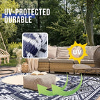 OLANLY Outdoor Rug 5x8 ft Waterproof Reversible Boho Mat - Image 4