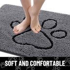 Smiry Dog Door Mat for Muddy Paws, Absorbent Non Slip Dirt Trapper - Image 4