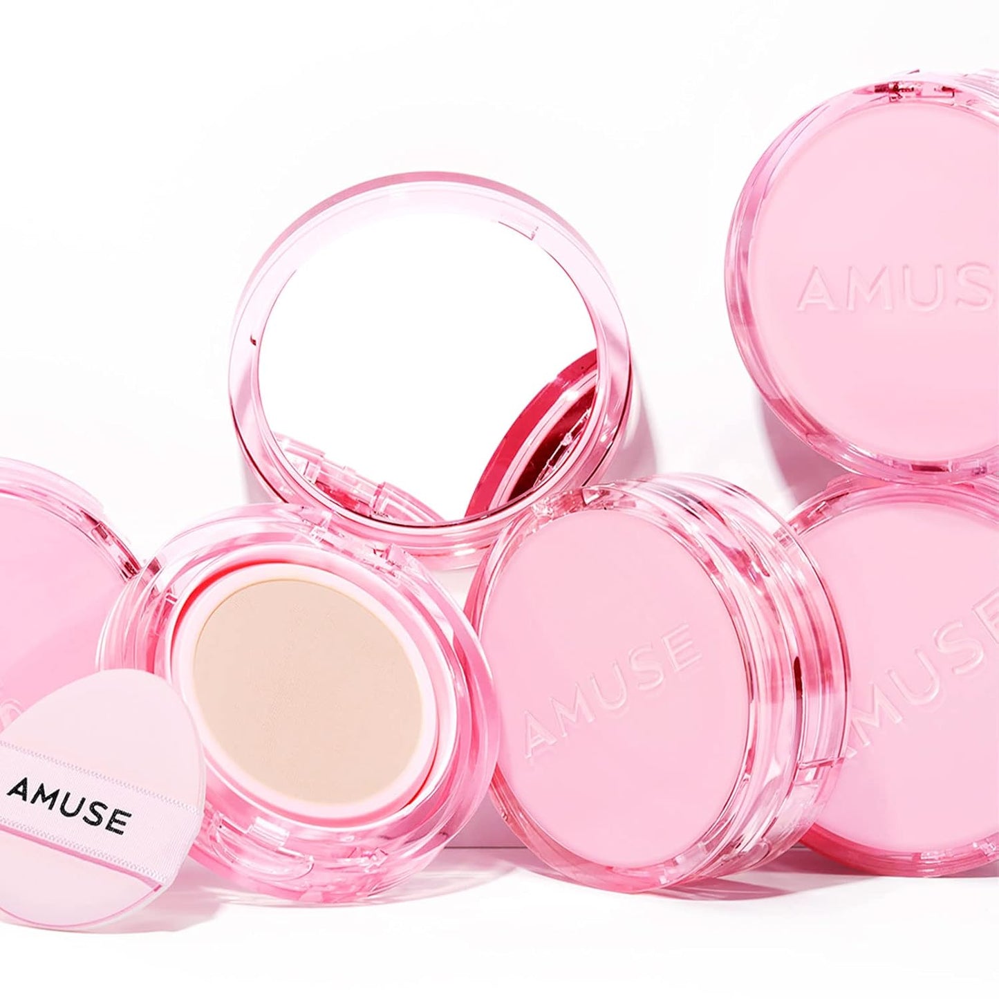 Amuse SEOUL DEW POWER VEGAN CUSHION FOUNDATION | Dewy, glow, long-lasting, double coverage, clean beauty, lightweight, natural look, foundation for sensitive skin, hydrating cushion (01 PURE)