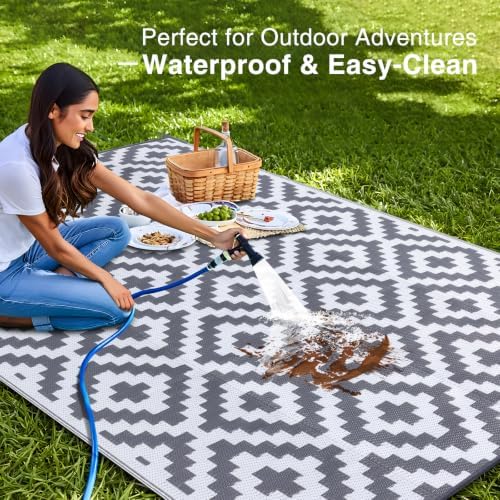 OLANLY Outdoor Rug 8x10 ft Waterproof Reversible Mat - Image 3