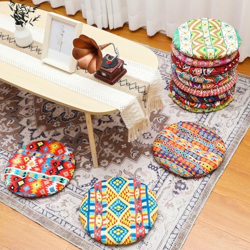 Nuogo 12 Pcs Bohemian Floor Cushions, 15 Inch Meditation Pillow - Image 5