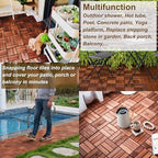 20 PCS Interlocking Deck Tiles, Solid Wood Patio Flooring Outdoor Waterproof - Image 5