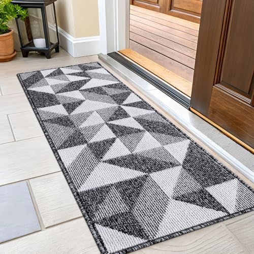 OLANLY Door Mat Indoor Entrance Washable 47x23, Odor-Free Low-Profile Front by OLANLY