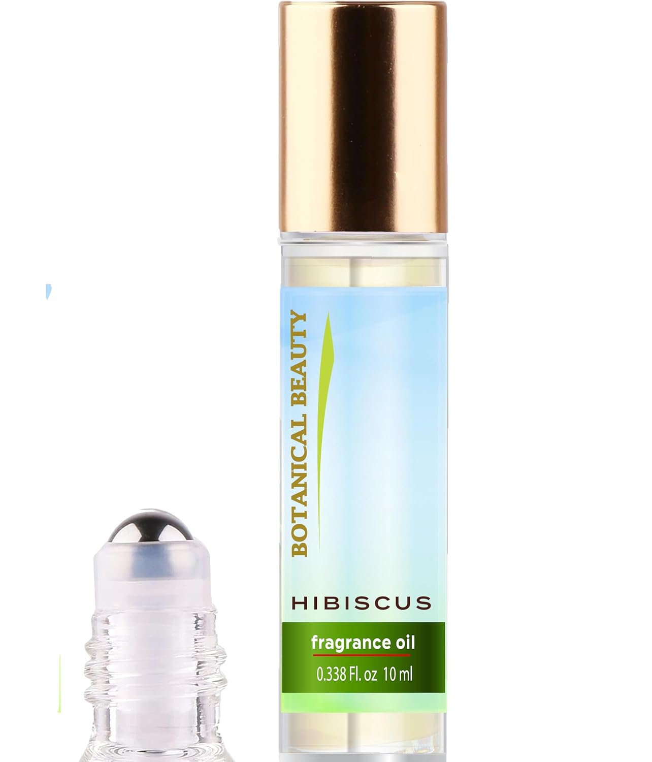 Botanical Beauty HIBISCUS FRAGRANCE OIL ROLL-ON 0.338 FL OZ (10 ML) Rollerball Perfume, Alcohol-Free, Long Lasting