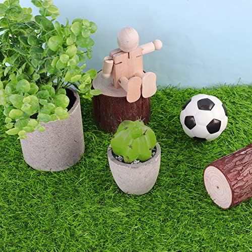 TURSTIN 18 Pieces Artificial Grass Mat 12 x 12 Inch Synthetic Grass Square Mats - Image 5