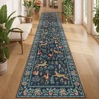 DUKINO 2.6x12 Hallway Runner Rug, Washable Animal Rug Non Slip by DUKINO