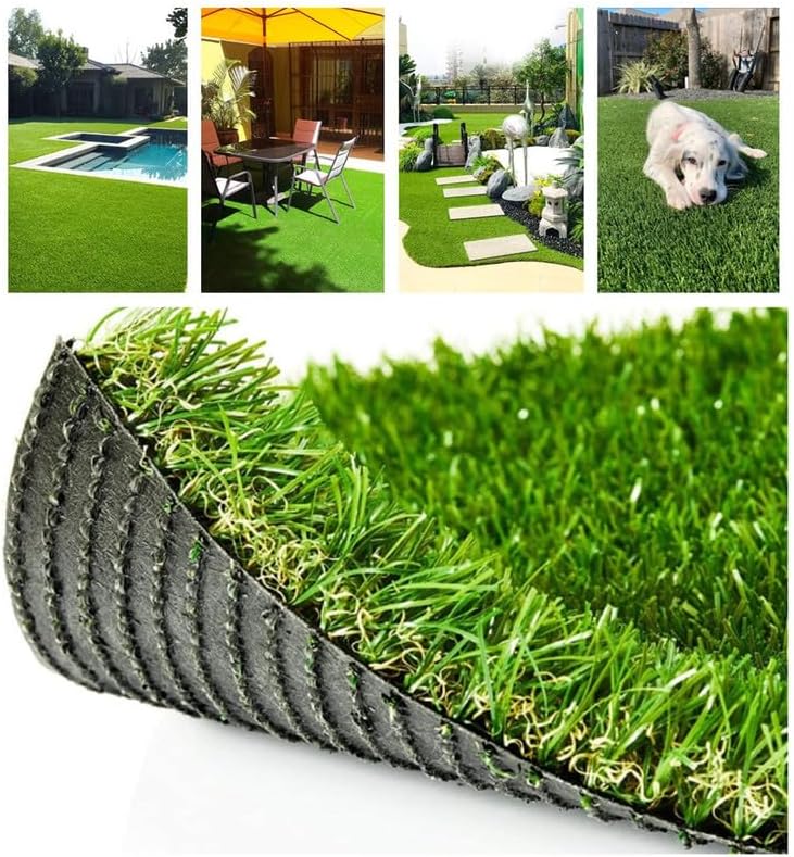 Deluxe Realistic Artificial Grass Turf 10FTX17FT, 1.37" Thick 70 oz Face Weight by %C2%B7Petgrow%C2%B7
