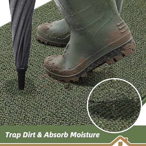 BEQHAUSE Dirt Trapper Door Mat 24" x 36", Non-Slip Washable Doormats - Image 3