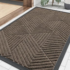 Smiry Front Door Mat Outside Entrance, Low Profile Rubber Doormat by Smiry