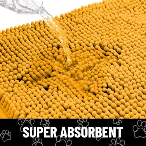 Smiry Dog Door Mat for Muddy Paws, Absorbent Non Slip Dirt Trapper - Image 5