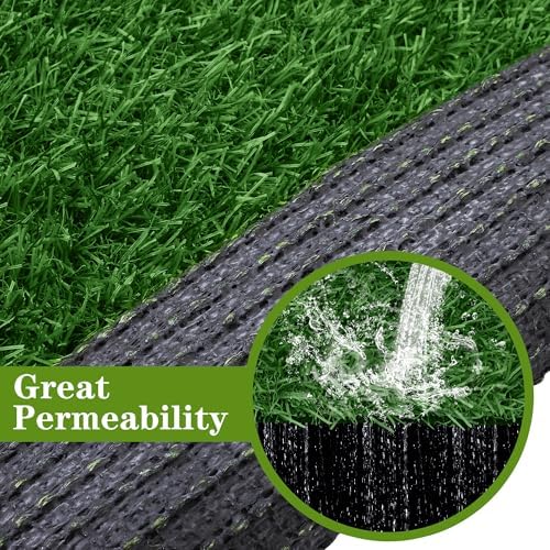 TURSTIN 18 Pieces Artificial Grass Mat 12 x 12 Inch Synthetic Grass Square Mats - Image 4