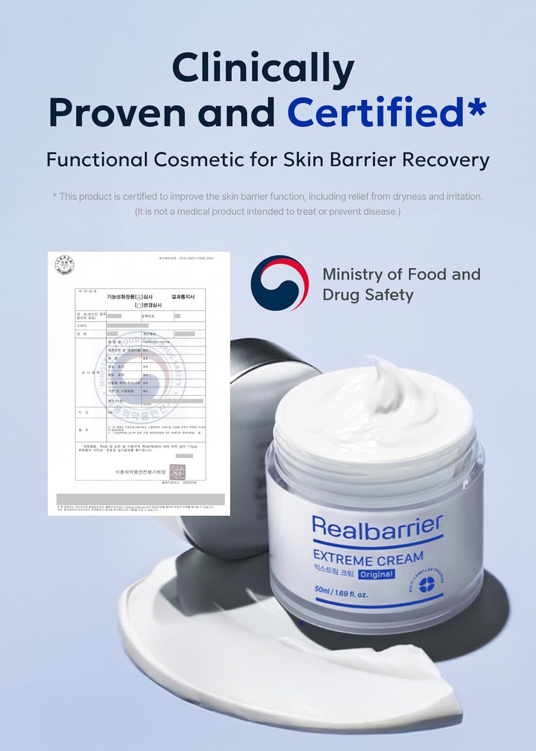 Real Barrier | Extreme Cream | Korean Moisturizer Face Cream, Korean Skin Care | Rich Face Lotion for Sensitive Skin | Hydrating Face Moisturizer with Hyaluronic Acid and Ceramides | 1.69 fl oz (50ml)