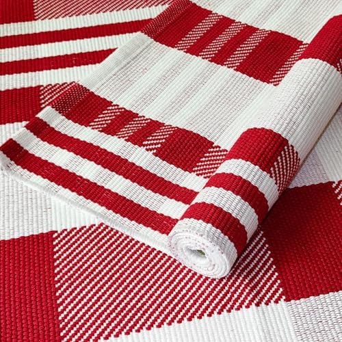 Christmas Plaid Outdoor Rug, Layering Rug - Image 7