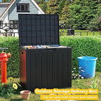 33 Gallon Outdoor Deck Box, Lockable Waterproof Outdoor Storage Boxes - Image 2