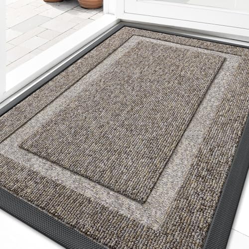 OLANLY Front Door Mat Outside 59x34, All-Season Heavy-Duty Rubber Doormat by OLANLY
