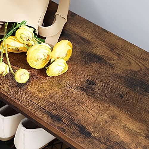 VASAGLE Coat Rack and Storage Bench, Hall Tree - Image 5