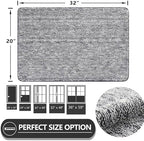 REFETONE Indoor Doormat 20"x32", Low-Profile Entrance Mat, Dark Grey - Image 2