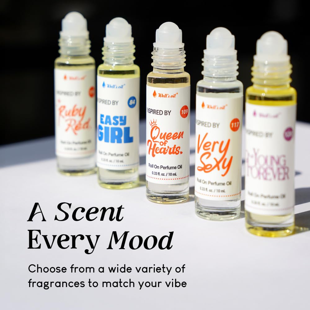 Well's Oil Roll-On Perfume Oil (Glan) | Musky & Fruity Notes | Long-Lasting | Paraben-Free | 0.33 Fl Oz / 10 ml