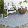 SAFAVIEH Courtyard Outdoor Round Rug 4', Modern Navy & Grey CY8022-36821 by Unknown