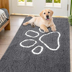 Smiry Dog Door Mat for Muddy Paws, Absorbent Non Slip Dirt Trapper by Smiry
