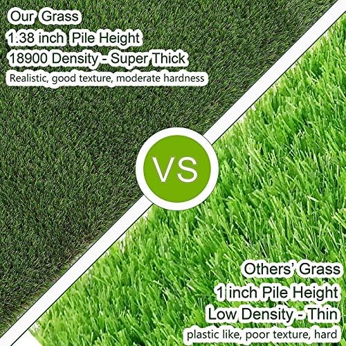 Fas Home Artificial Grass Turf 7x16 ft, Fake Grass Rug - Image 5