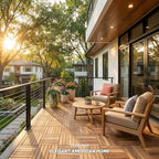 Acacia Interlocking Deck Tiles, 6 Slats - Image 4