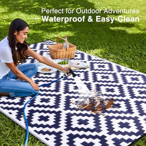 OLANLY Outdoor Rug 9x18 ft Waterproof Reversible Mat - Image 3
