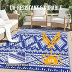 OLANLY Outdoor Rug 9x12 ft Waterproof Reversible Boho Mat - Image 4