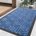 Smiry Front Door Mat Outside Entrance, Low Profile Rubber Doormat by Smiry