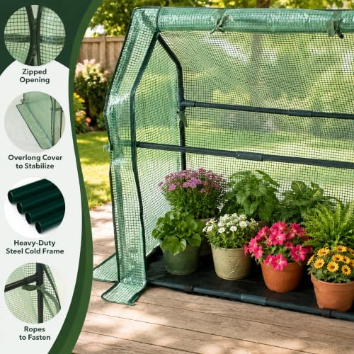Gardzen Mini Greenhouse, PE Cover - Image 3