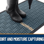 OLANLY Front Door Mat Outside Entrance 33x21, Heavy-Duty Rubber Doormat - Image 3